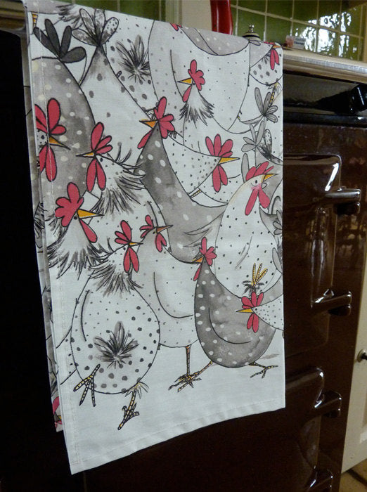 Kitchen Tea towel with chicken print